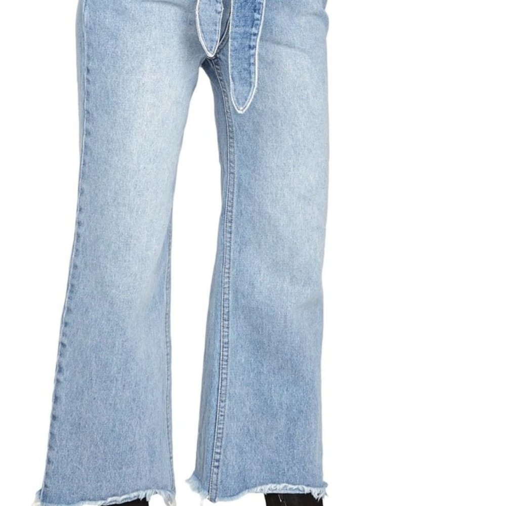 Amuse Society All Tied Up Flare Denim with belt